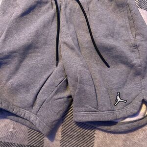 Jordan Gray Shorts with Red Logo